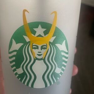 Loki-Inspired Tumbler with Green and Yellow Design